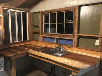 Rustic Wooden Sink Countertop